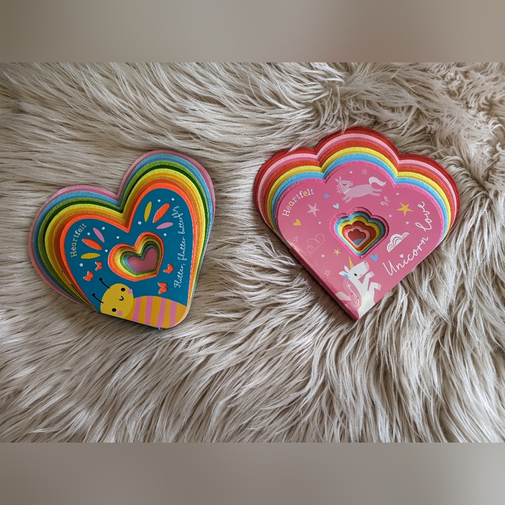 NEW 2 Heartfelt Kids Books Unicorns, Butterflies, Animals